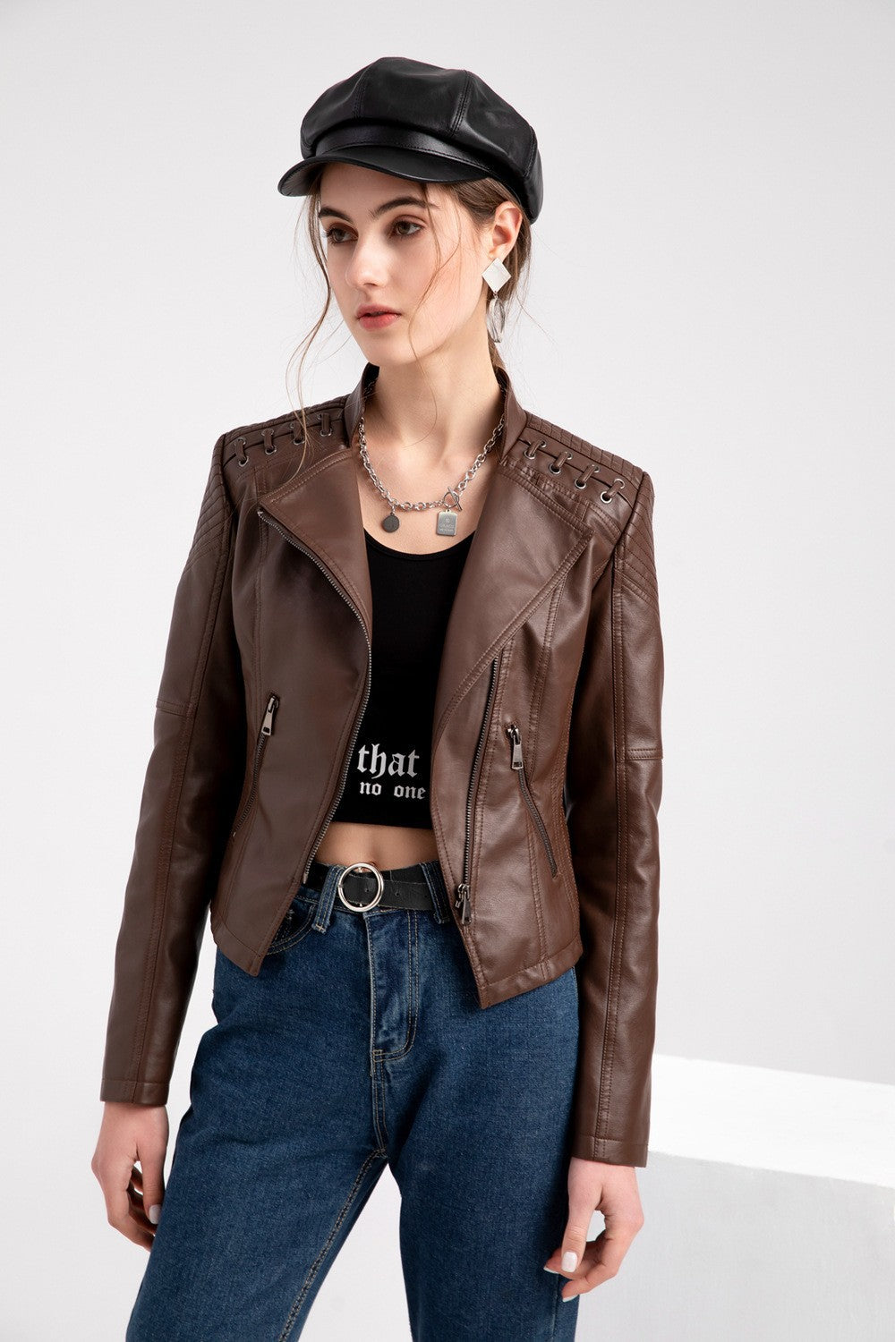 Women's Leather Short Jacket Women's Leather Short Jacket